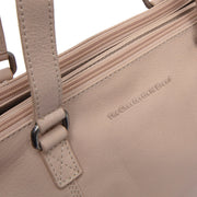 Marvos Full-Grain Leather Shoulder Bag for Kvinner - Structured Side Profile Showing Gusset Depth &amp; Expansion Capacity