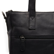 
Mosel Full-Grain Leather Shoulder Bag - Structured Side Profile Showing Gusset Depth & Expansion Capacity