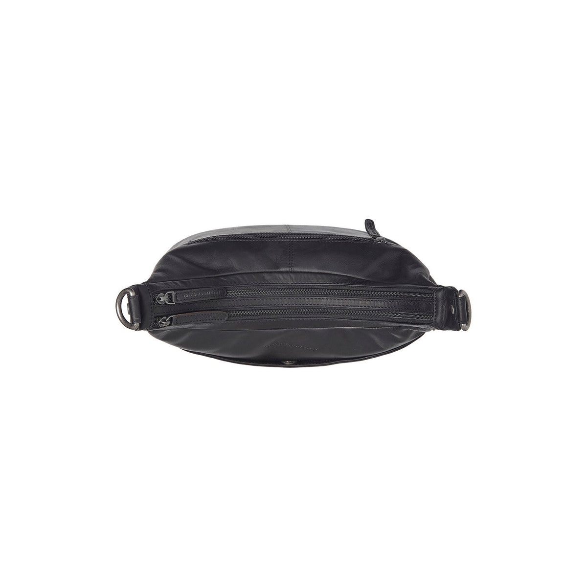 Solid Antique Brass Hardware &amp; Heavy-Duty Dual Zipper Detail on Olvia Full-Grain Leather Shoulder Bag for Kvinner