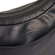 Classic 100% Full-Grain leather Bag - Rear Perspective Showing Reinforced Leather Straps &amp; Stitching