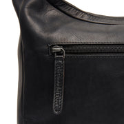 Olvia Full-Grain Leather Shoulder Bag for Kvinner - Structured Side Profile Showing Gusset Depth &amp; Expansion Capacity