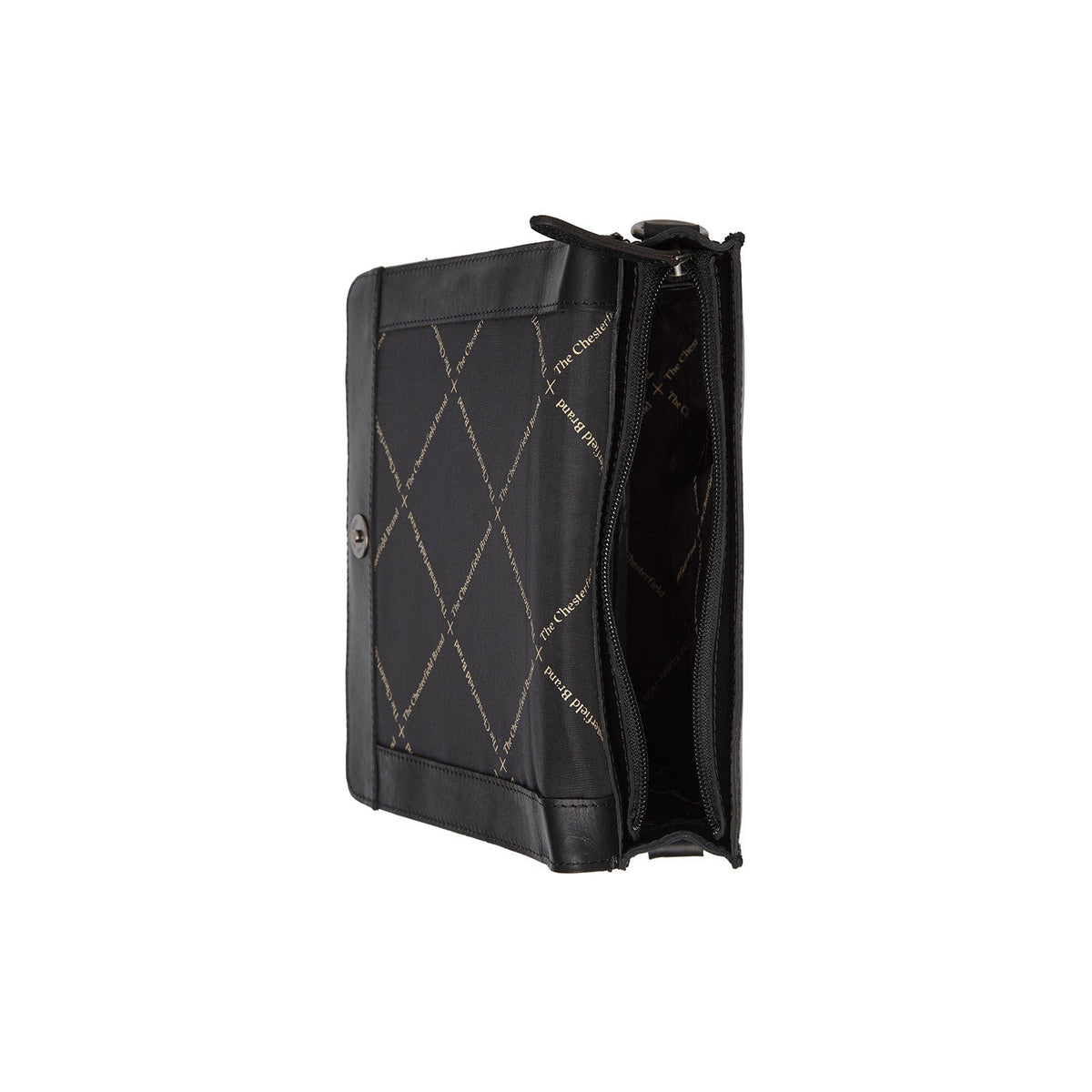 Osuna Full-Grain Leather Shoulder Bag for Kvinner - Structured Side Profile Showing Gusset Depth &amp; Expansion Capacity