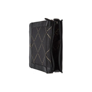 Osuna Full-Grain Leather Shoulder Bag for Kvinner - Structured Side Profile Showing Gusset Depth &amp; Expansion Capacity