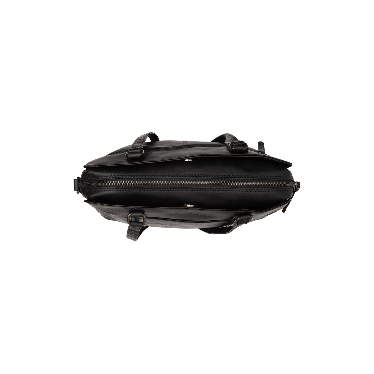 
Pretoria Full-Grain Leather Shoulder Bag - Structured Side Profile Showing Gusset Depth & Expansion Capacity