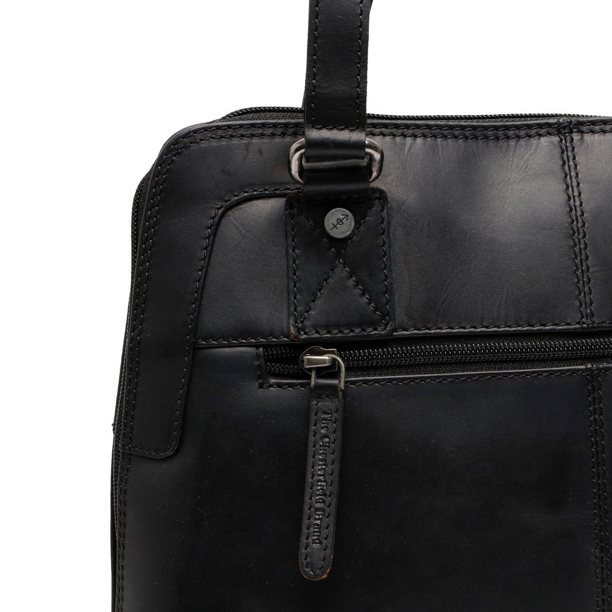 Seron Full-Grain Leather Shoulder Bag for Kvinner - Structured Side Profile Showing Gusset Depth &amp; Expansion Capacity