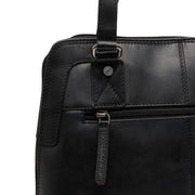 Seron Full-Grain Leather Shoulder Bag for Kvinner - Structured Side Profile Showing Gusset Depth &amp; Expansion Capacity