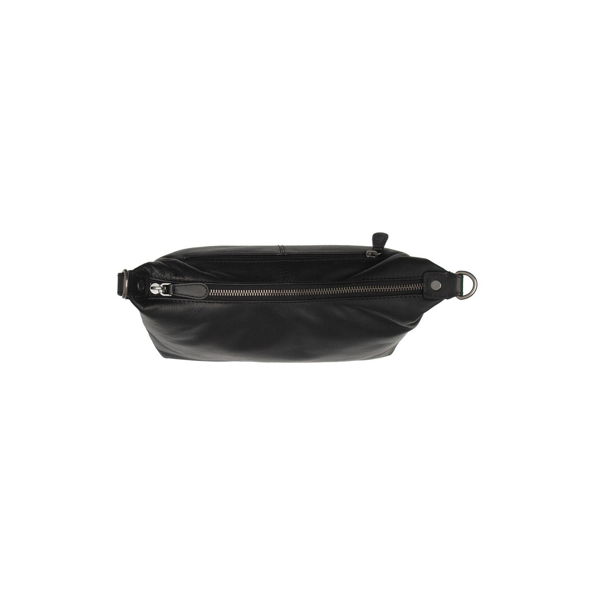 Skara Full-Grain Leather Shoulder Bag for Kvinner - Structured Side Profile Showing Gusset Depth &amp; Expansion Capacity