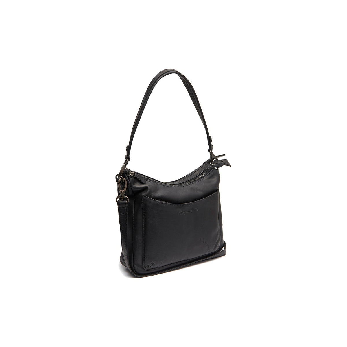 Tivra Full-Grain Leather Shoulder Bag for Kvinner in Classic 100% Full-Grain Leather - Full Exterior Front Profile View | Buy Online