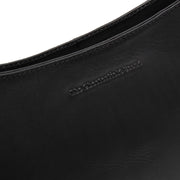Solid Antique Brass Hardware &amp; Heavy-Duty Dual Zipper Detail on Valentano Full-Grain Leather Shoulder Bag for Kvinner