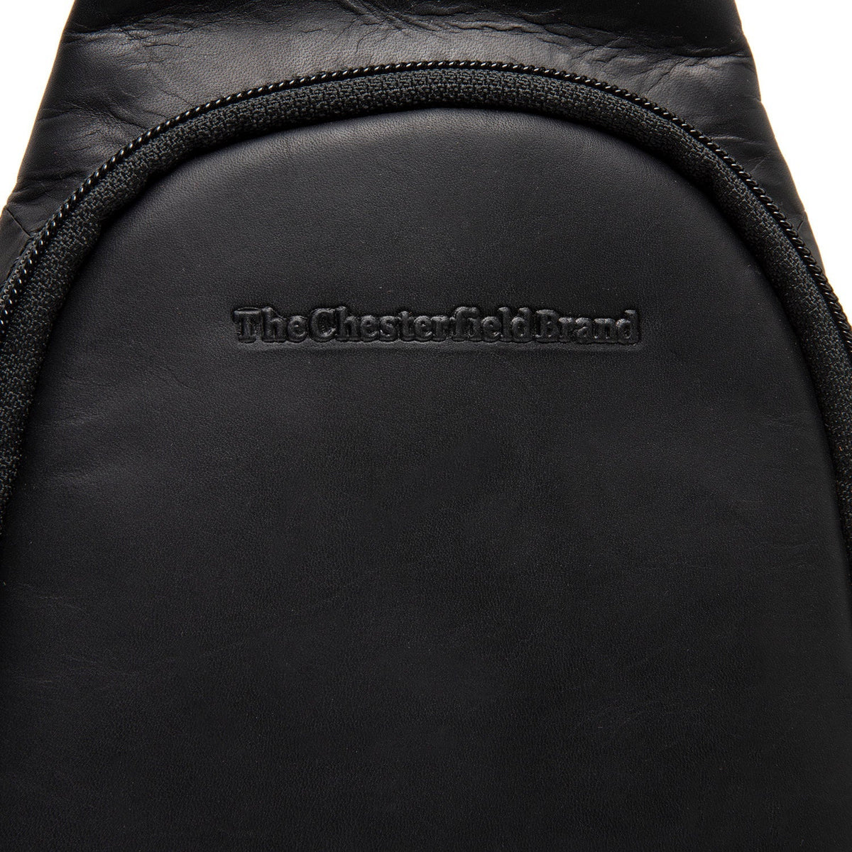 Solid Antique Brass Hardware &amp; Heavy-Duty Dual Zipper Detail on Leather Sling Bag Bowey for Kvinner