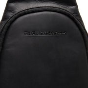 Solid Antique Brass Hardware &amp; Heavy-Duty Dual Zipper Detail on Leather Sling Bag Bowey for Kvinner
