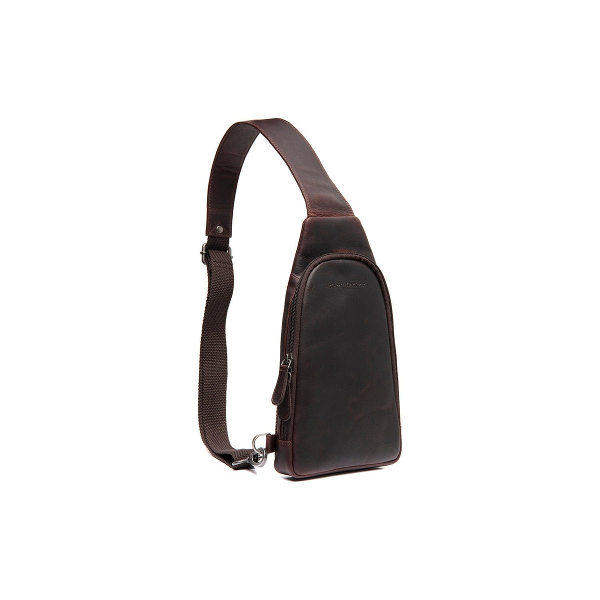Brown Leather Sling Bag Bowey for Kvinner, front view