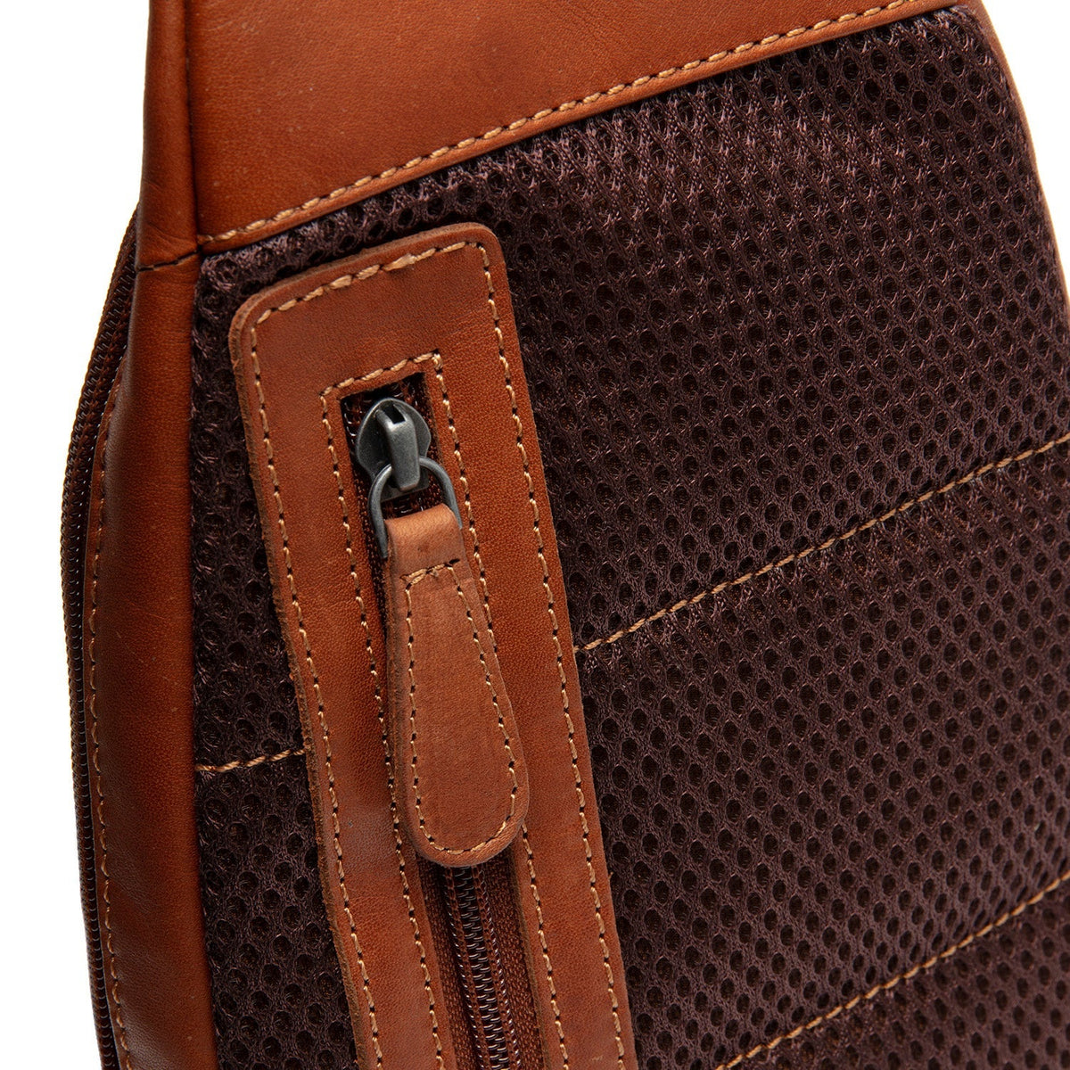 Cognac Leather Sling Bag Bowey for Kvinner, detail view 5