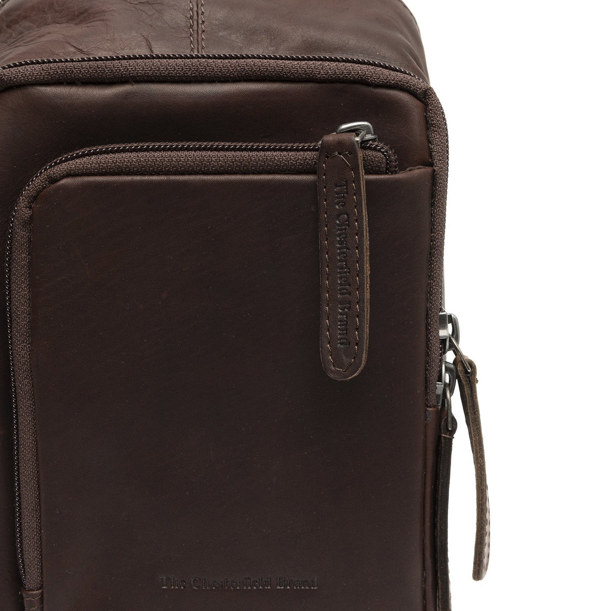 Brown Leather Sling Bag Riga for Kvinner, detail view 1