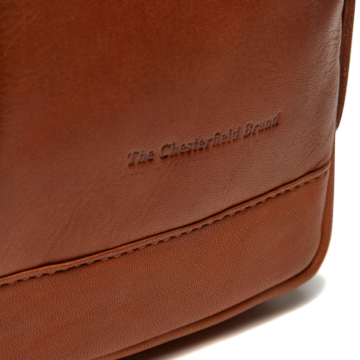 Cognac Leather Sling Bag Riga for Kvinner, detail view 4