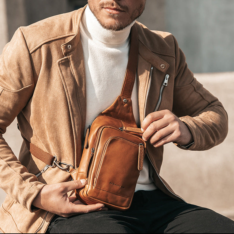 Leather Sling Bag Riga for Kvinner – alternate product view 2