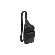 Leather Sling Bag Turelle for Kvinner in Classic 100% Full-Grain Leather - Full Exterior Front Profile View | Buy Online