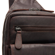 Brown Leather Sling Bag Turelle for Kvinner, detail view 1