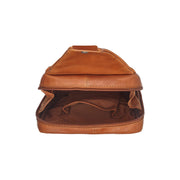 Cognac Leather Sling Bag Turelle for Kvinner, detail view 4