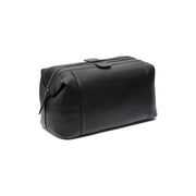 Biassa Full-Grain Leather Toiletry Bag for Kvinner in Classic 100% Full-Grain Leather - Front Profile View &amp; Tailored Silhouette | Buy Online