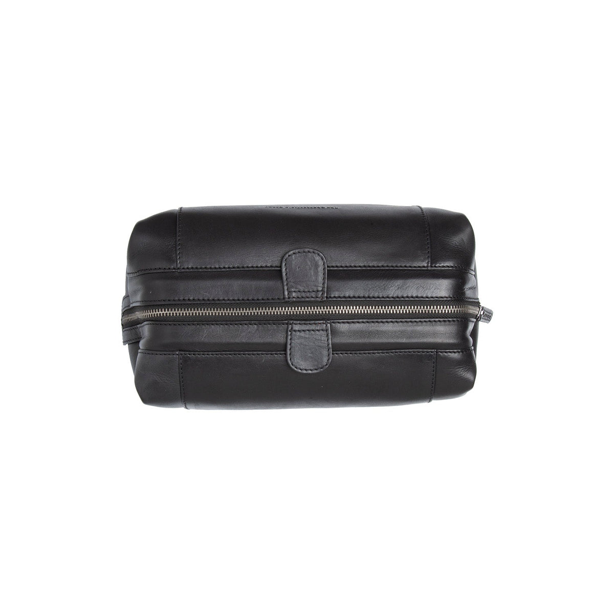 Biassa Full-Grain Leather Toiletry Bag for Kvinner - Lateral Side Profile View Showing Sleeve Cut &amp; Athletic Taper Fit