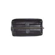 Biassa Full-Grain Leather Toiletry Bag for Kvinner - Lateral Side Profile View Showing Sleeve Cut &amp; Athletic Taper Fit