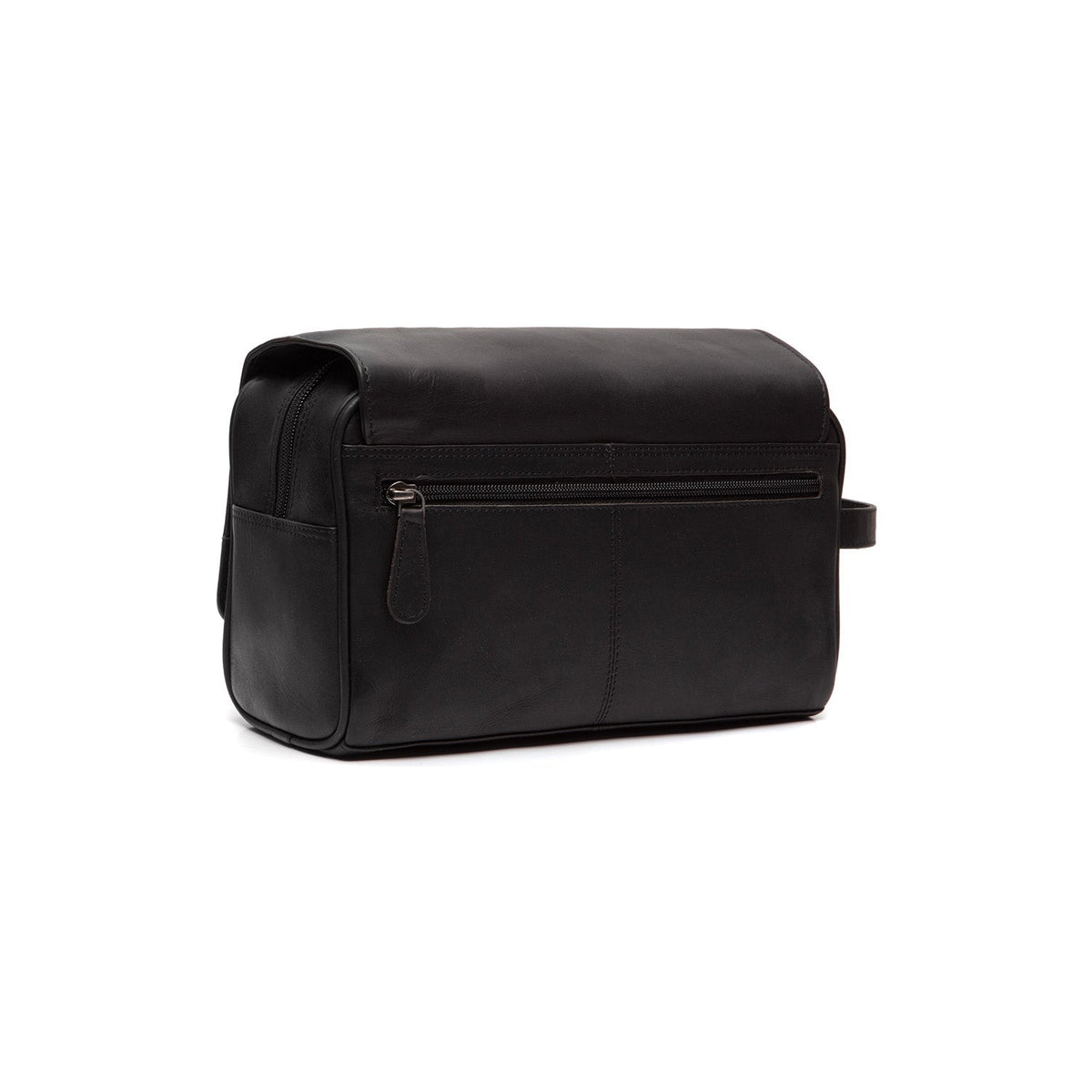 Tailored Rib Cuffs &amp; Hem Craftsmanship Construction Detail on Rosario Full-Grain Leather Toiletry Bag for Kvinner