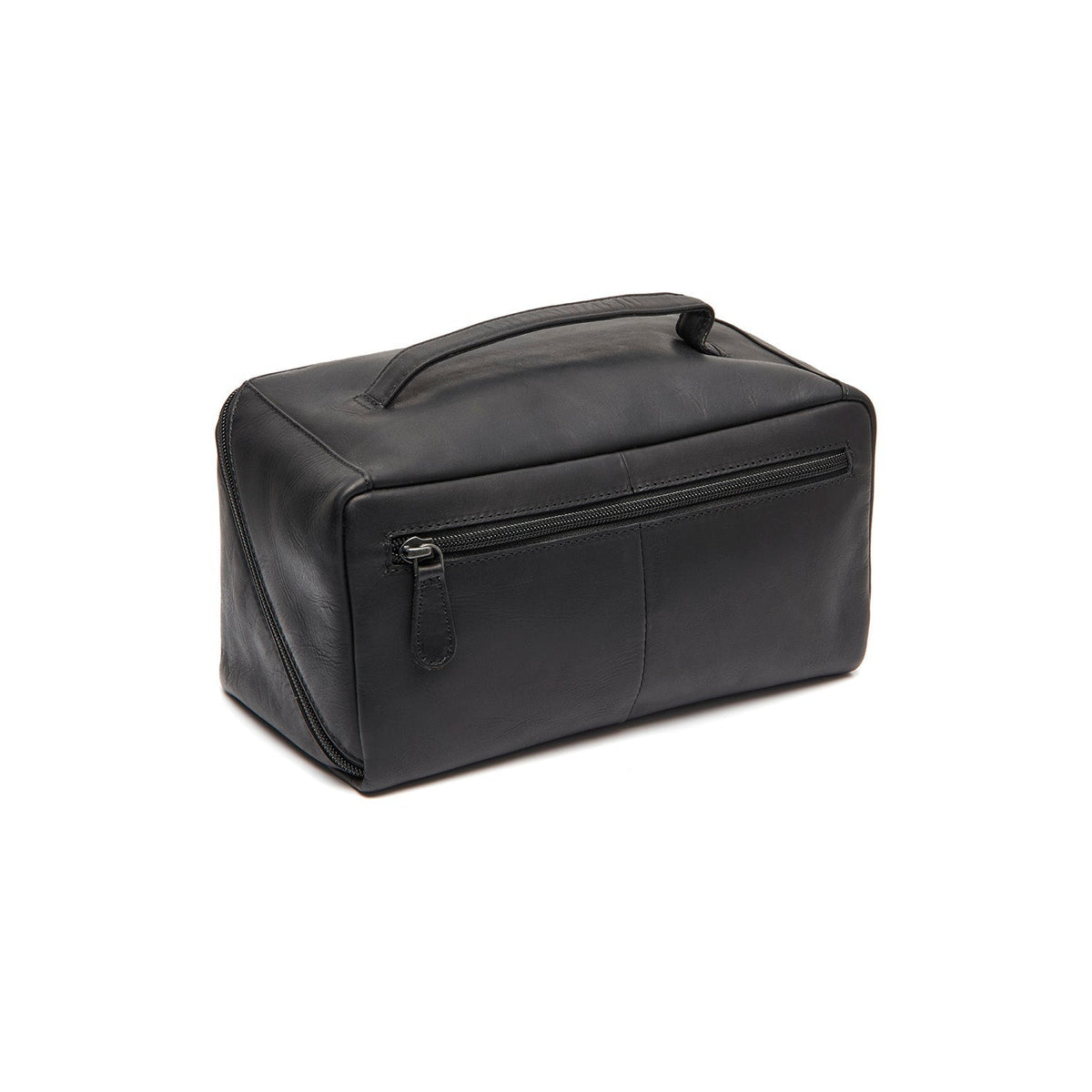 Tailored Rib Cuffs &amp; Hem Craftsmanship Construction Detail on Trevia Full-Grain Leather Toiletry Bag for Kvinner