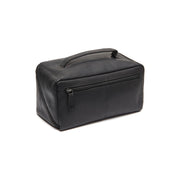 Tailored Rib Cuffs &amp; Hem Craftsmanship Construction Detail on Trevia Full-Grain Leather Toiletry Bag for Kvinner