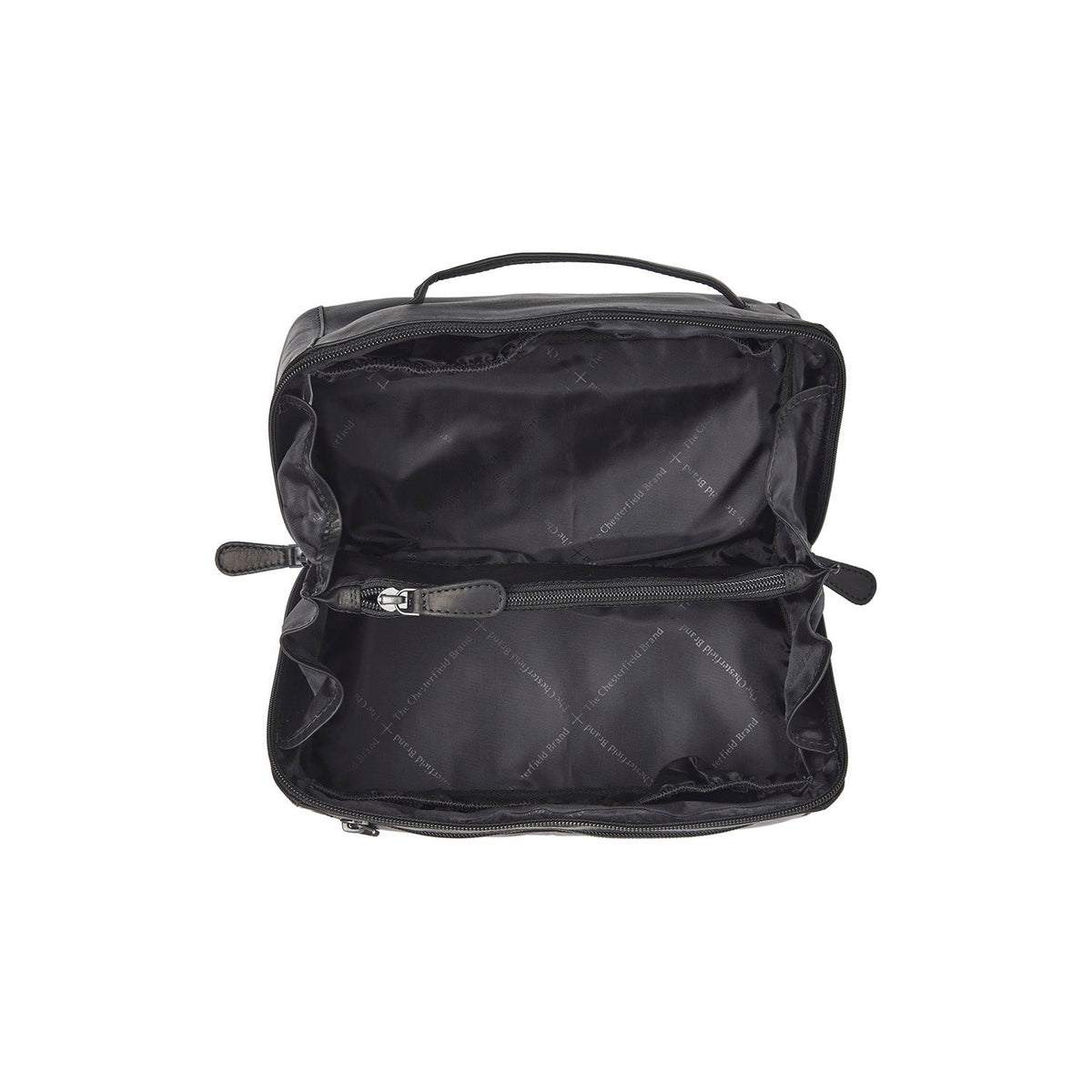 Trevia Full-Grain Leather Toiletry Bag for Kvinner - Lateral Side Profile View Showing Sleeve Cut &amp; Athletic Taper Fit