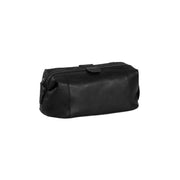 Vince Full-Grain Leather Toiletry Bag for Kvinner in Classic 100% Full-Grain Leather - Front Profile View &amp; Tailored Silhouette | Buy Online