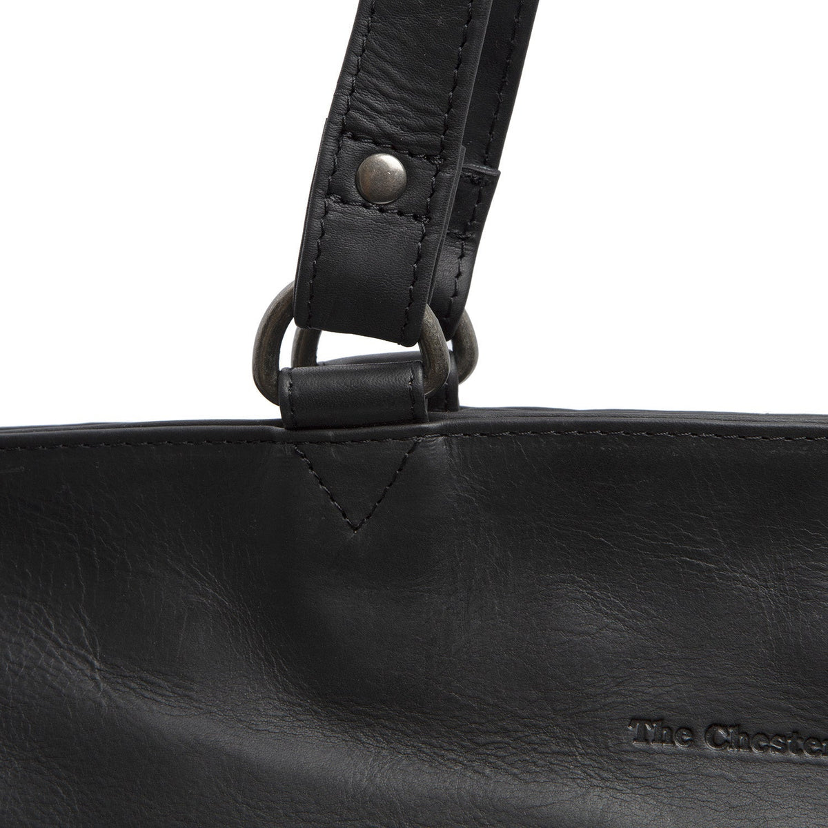 Berlin Full-Grain Leather Tote Bag for Kvinner - Structured Side Profile Showing Gusset Depth &amp; Expansion Capacity