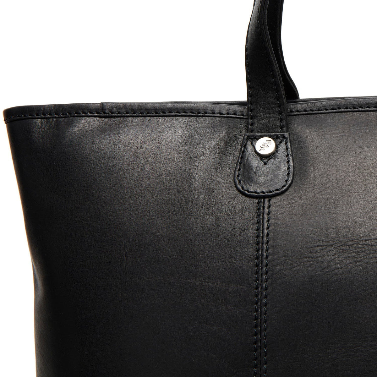 Solid Antique Brass Hardware &amp; Heavy-Duty Dual Zipper Detail on Ferrera Full-Grain Leather Tote Bag for Kvinner