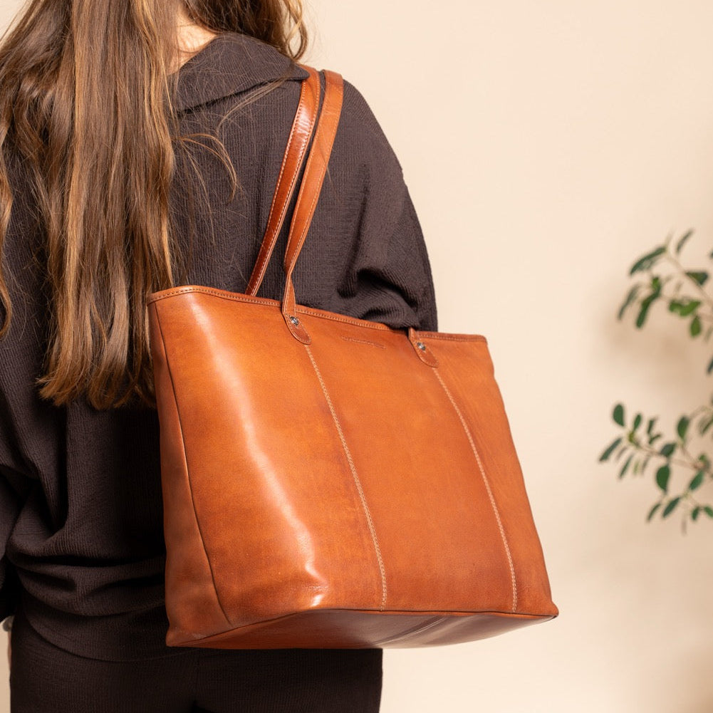 Ferrera Full-Grain Leather Tote Bag for Kvinner – alternate product view 2