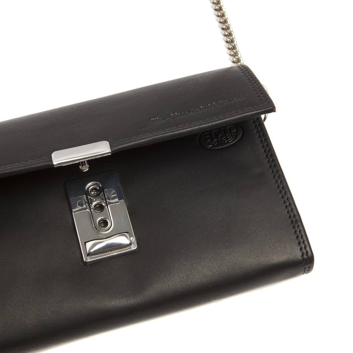 Elba Full-Grain Leather Waiter Wallet for Kvinner - Structured Side Profile Showing Gusset Depth &amp; Expansion Capacity