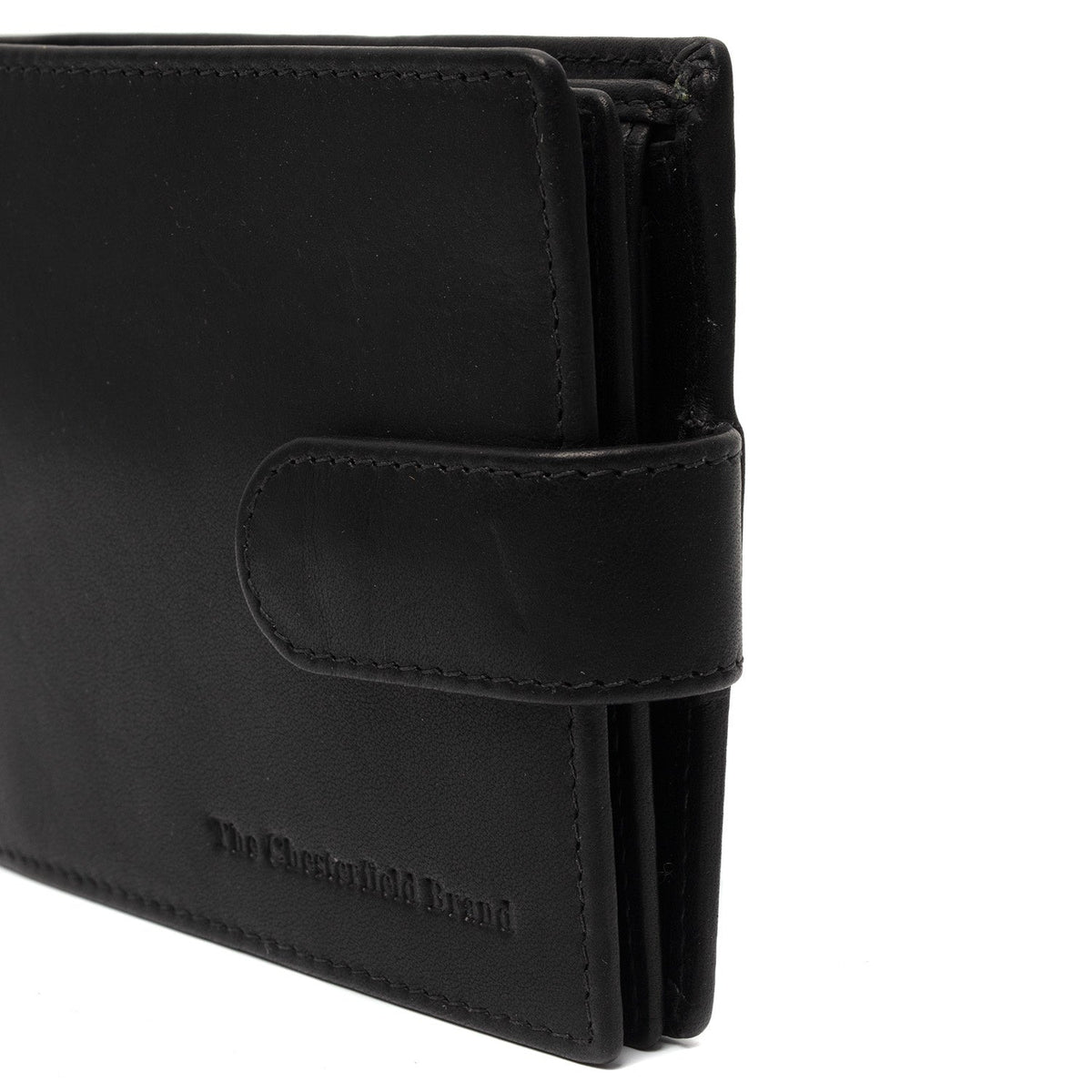 Curtis Full-Grain Leather Wallet for Herre - Structured Side Profile Showing Gusset Depth &amp; Expansion Capacity
