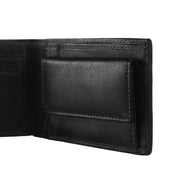 Enzo Full-Grain Leather Wallet for Herre - Structured Side Profile Showing Gusset Depth &amp; Expansion Capacity