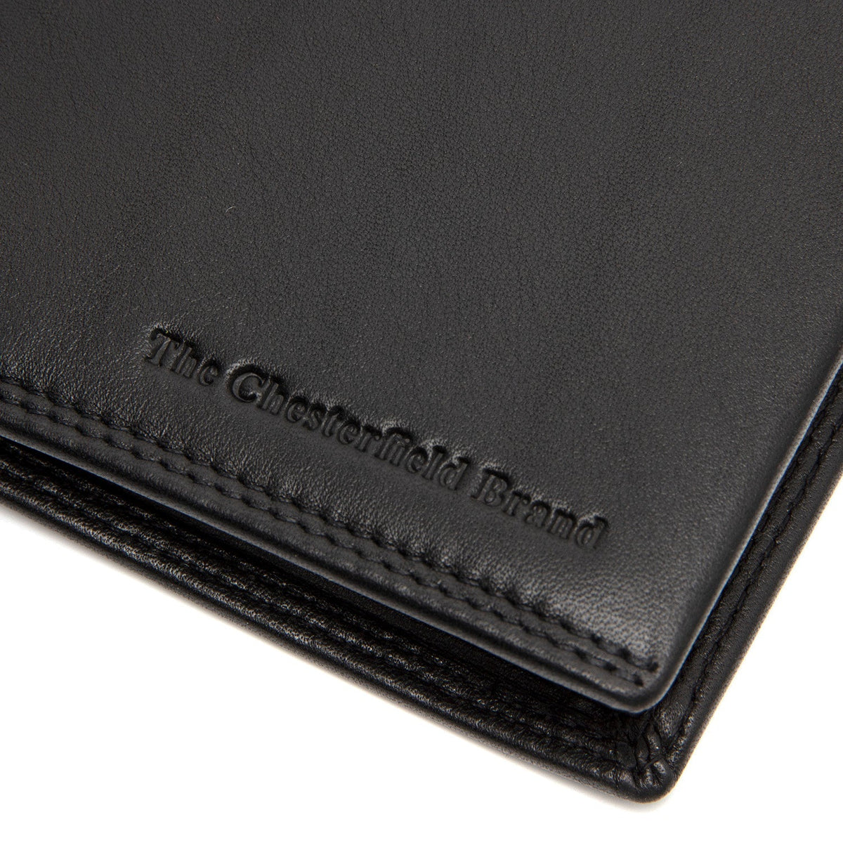 Solid Antique Brass Hardware &amp; Heavy-Duty Dual Zipper Detail on Hanson Full-Grain Leather Wallet for Herre