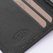 Solid Antique Brass Hardware &amp; Heavy-Duty Dual Zipper Detail on Hereford Full-Grain Leather Wallet for Herre