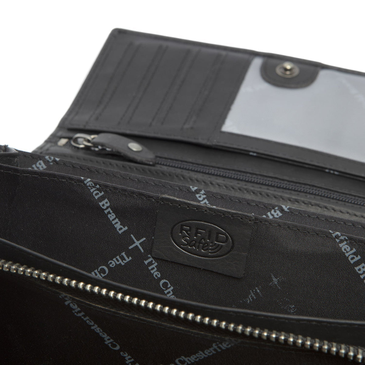 Mirthe Full-Grain Leather Wallet for Kvinner - Structured Side Profile Showing Gusset Depth &amp; Expansion Capacity