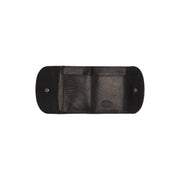 Newton Full-Grain Leather Wallet for Kvinner - Structured Side Profile Showing Gusset Depth &amp; Expansion Capacity