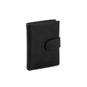 Ruby Full-Grain Skinnlommebok for Kvinner in Classic 100% Full-Grain Leather - Full Exterior Front Profile View | Buy Online