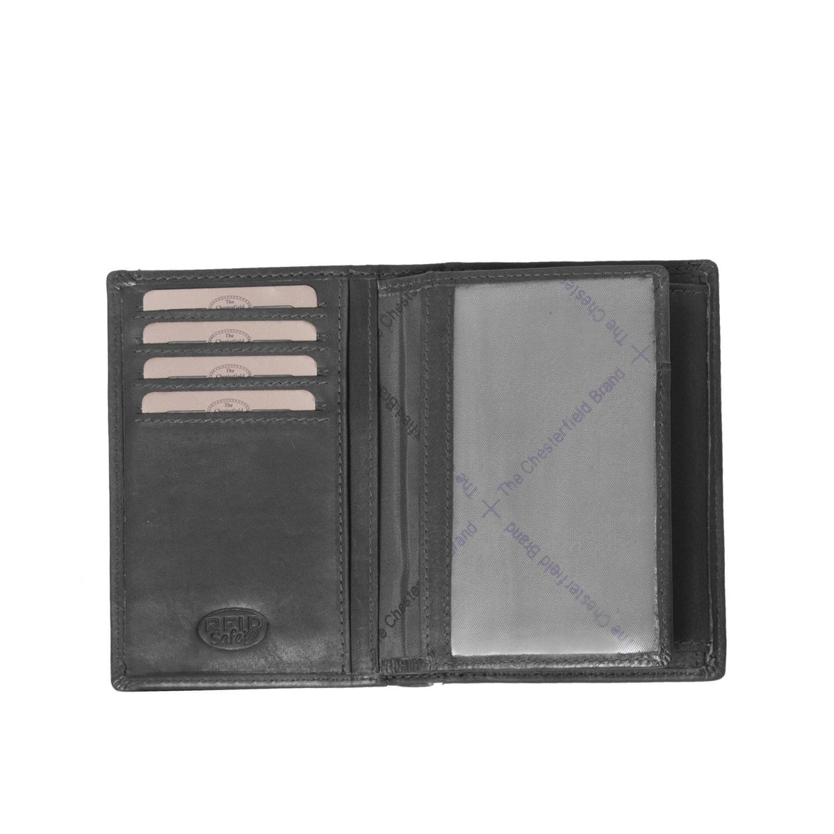 Siem Full-Grain Leather Wallet for Kvinner - Structured Side Profile Showing Gusset Depth &amp; Expansion Capacity