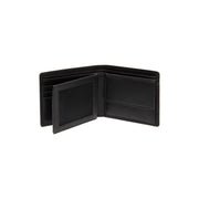 Solid Antique Brass Hardware &amp; Heavy-Duty Dual Zipper Detail on Stephens Full-Grain Leather Wallet for Herre