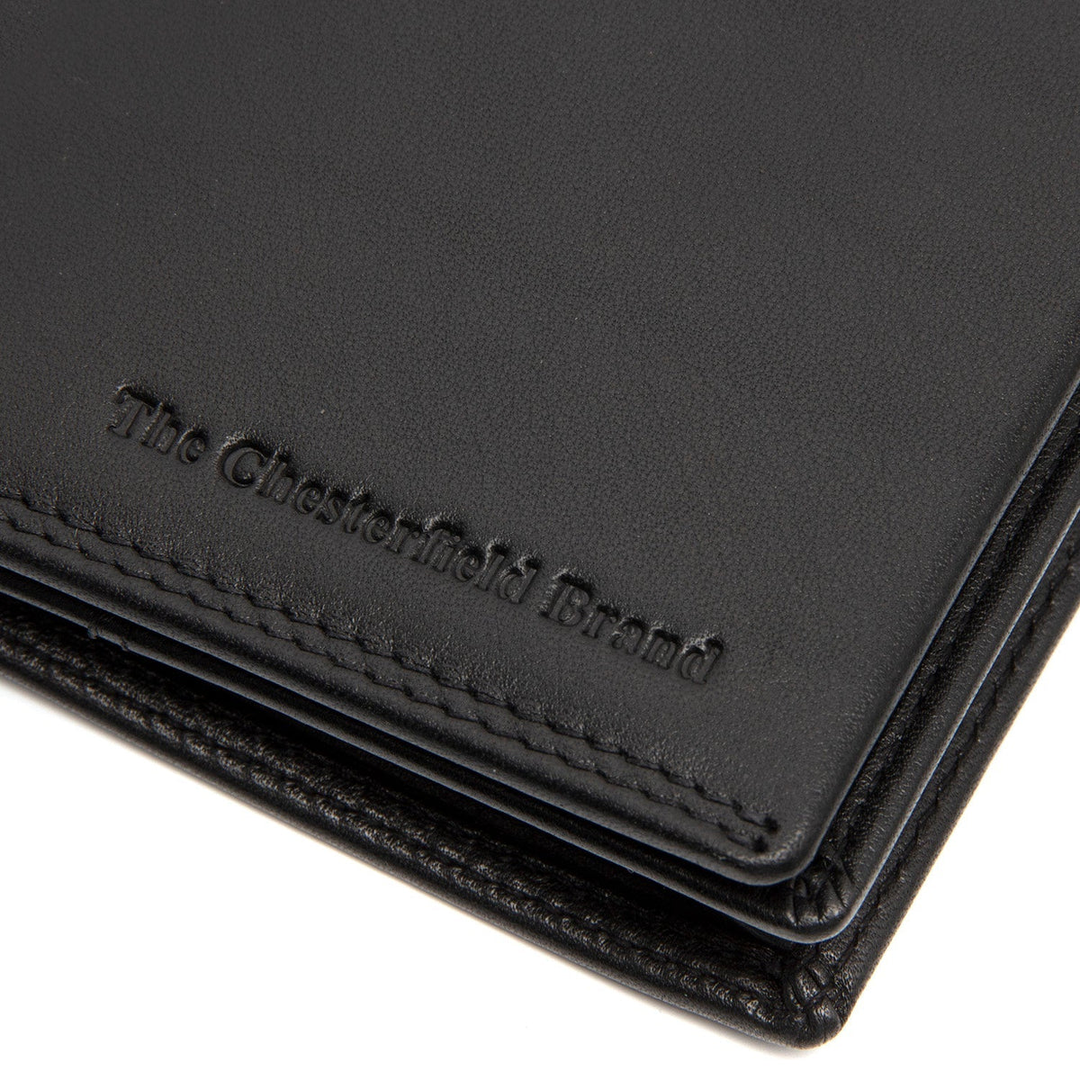 Solid Antique Brass Hardware &amp; Heavy-Duty Dual Zipper Detail on Vincent Full-Grain Leather Wallet for Herre