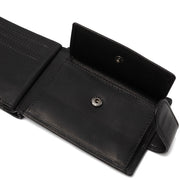 Solid Antique Brass Hardware &amp; Heavy-Duty Dual Zipper Detail on Yamba Full-Grain Leather Wallet for Herre