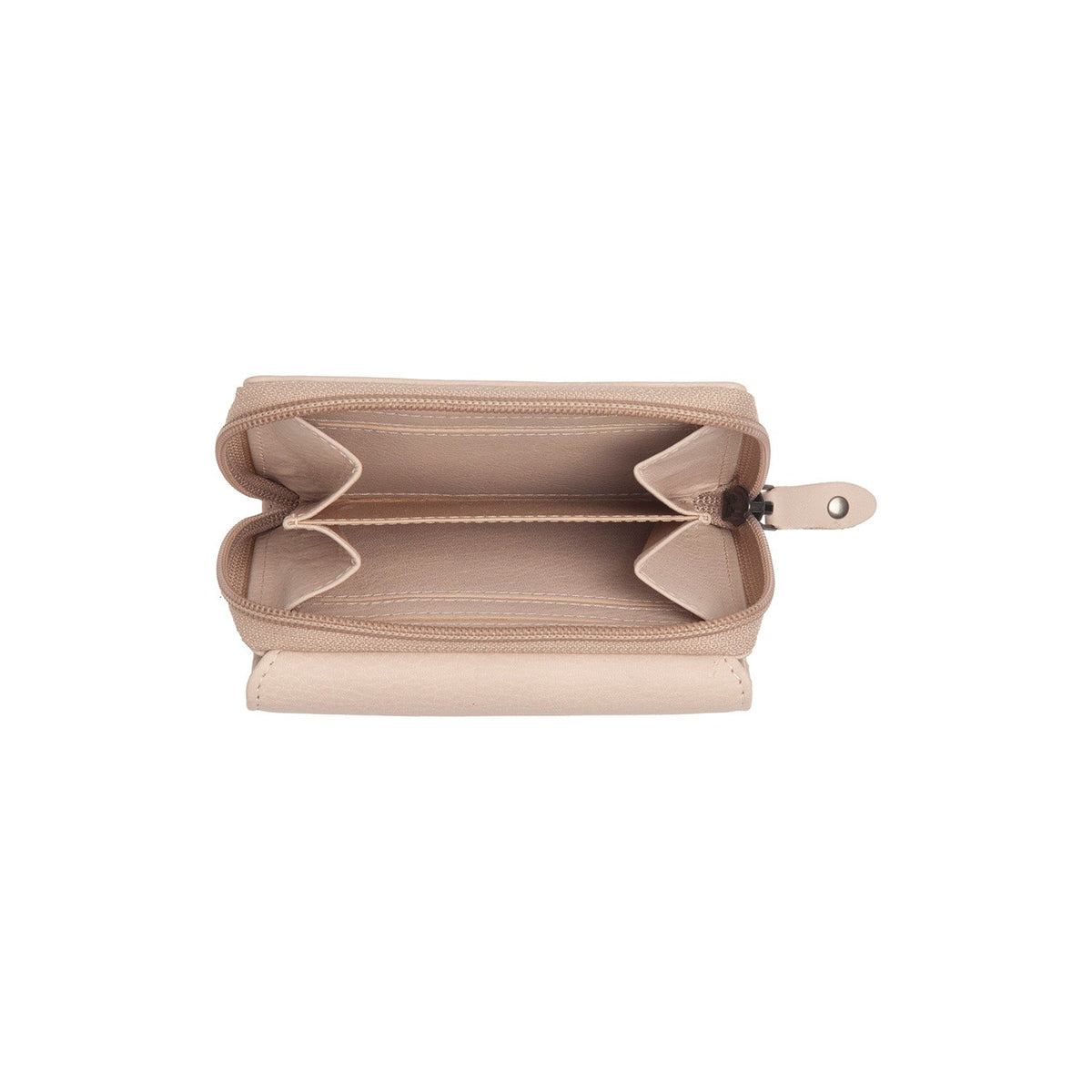 Solid Antique Brass Hardware &amp; Heavy-Duty Dual Zipper Detail on Zelan Full-Grain Leather Wallet for Kvinner