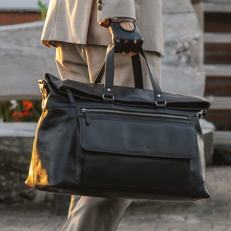 Lazio Full-Grain Leather Weekender Bag for Kvinner