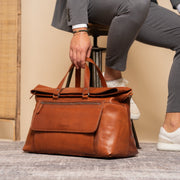 Lazio Full-Grain Leather Weekender Bag for Kvinner – alternate product view 3