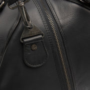 Volenza Full-Grain Leather Weekender Bag for Kvinner - Structured Side Profile Showing Gusset Depth &amp; Expansion Capacity